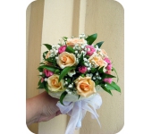 Круглый букет невесты №137