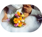 Круглый букет невесты №067