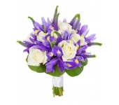 Круглый букет невесты №043