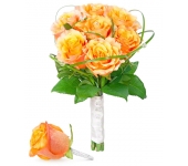 Круглый букет невесты №041