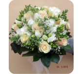 Круглый букет невесты №085