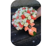 Круглый букет невесты №160